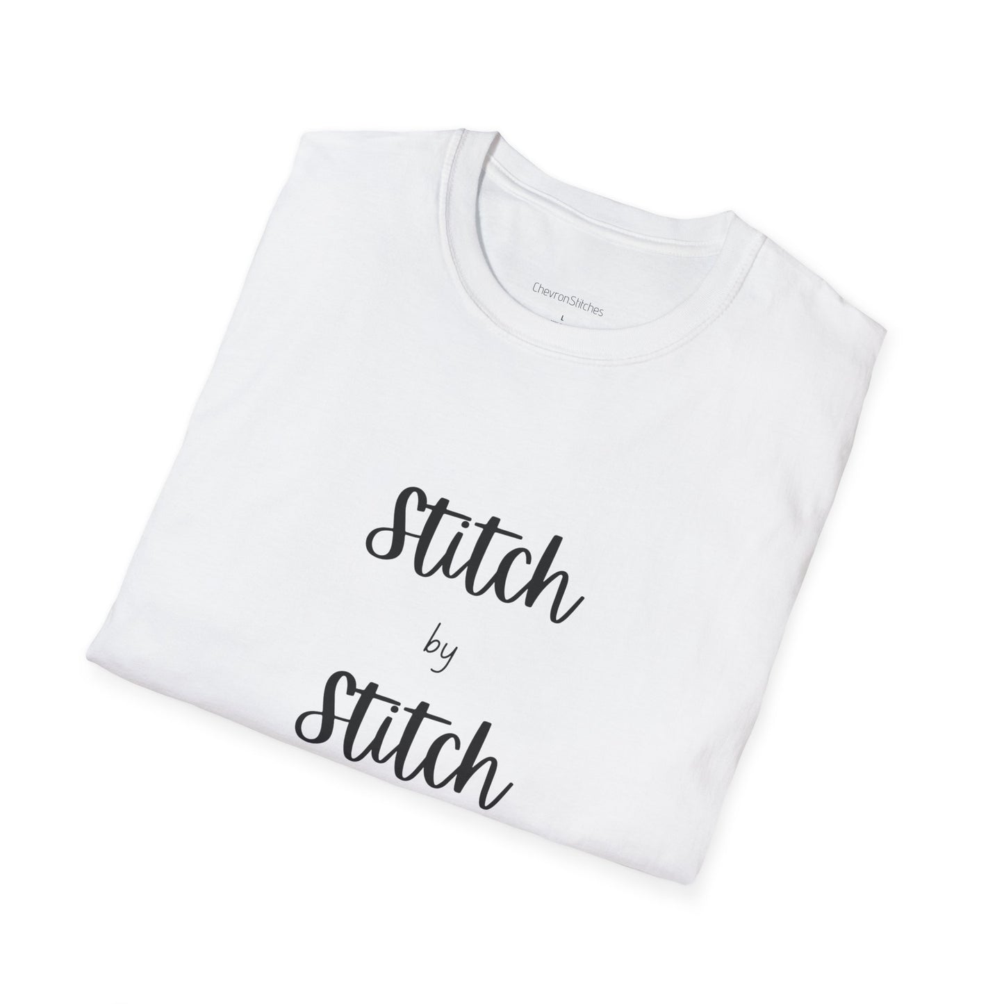 Stitch by Stitch Unisex Softstyle T-Shirt - Perfect for Crafters, Sewists, Quilters, Cross Stitch, Embroidery