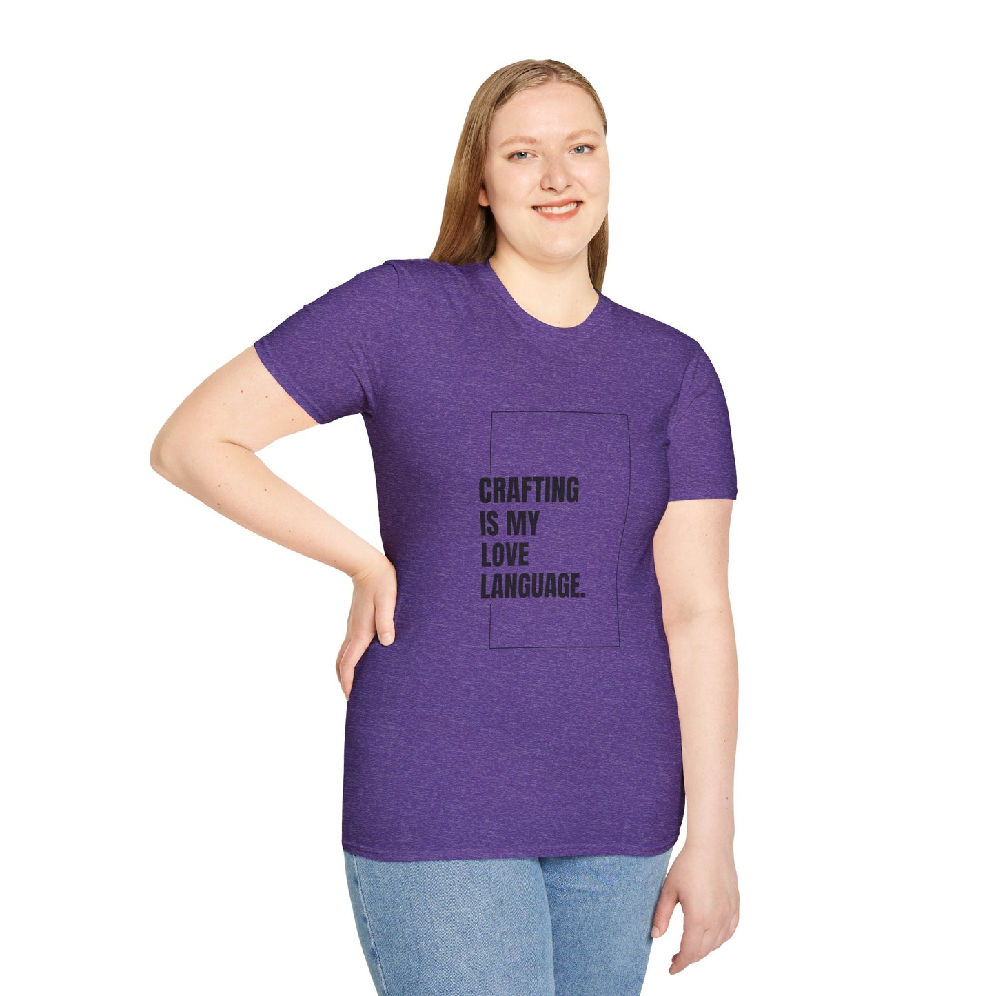 Crafting Love Language T-Shirt, Unisex Graphic Tee, Gift for Crafters, Handmade Apparel, Creative Expression Clothing