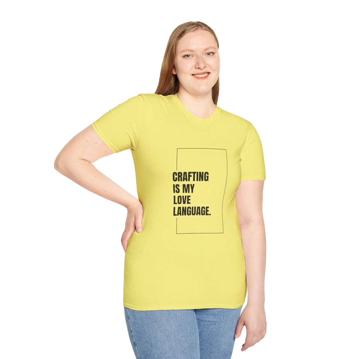 Crafting Love Language T-Shirt, Unisex Graphic Tee, Gift for Crafters, Handmade Apparel, Creative Expression Clothing