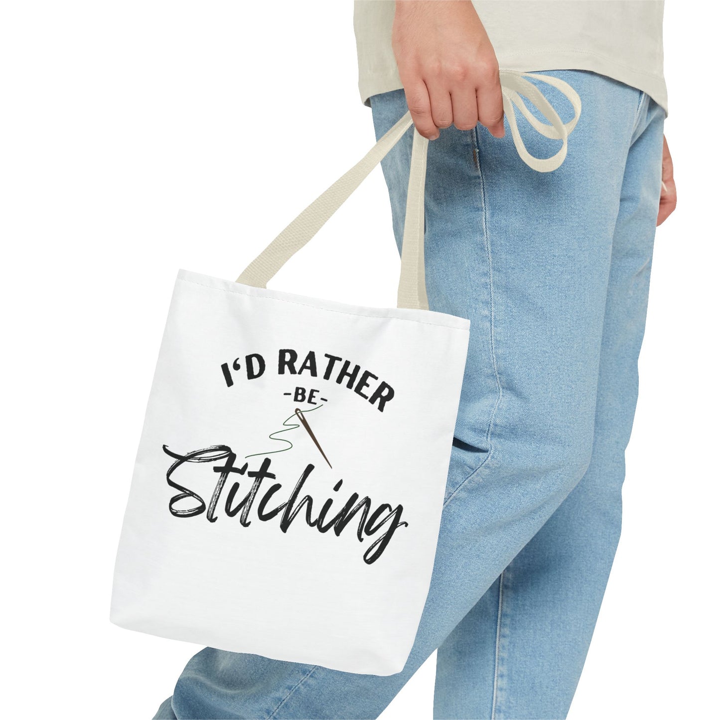 I'd Rather Be Stitching Tote Bag, Crafting Tote, Sewing Gift, Quilting Bag, Bag for Crafters, Sewists, Cross Stitch, Embroidery, Quilters, Mother's Day Gift