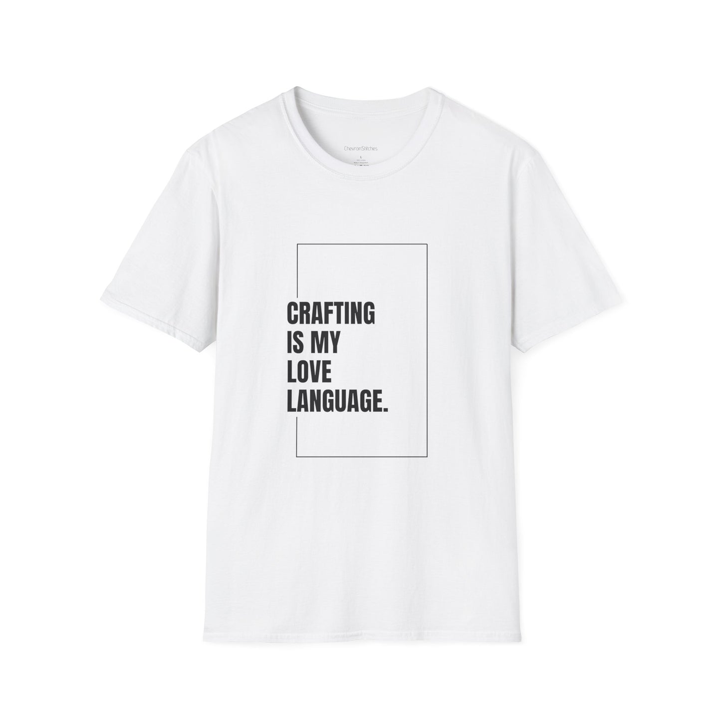 Crafting Love Language T-Shirt, Unisex Graphic Tee, Gift for Crafters, Handmade Apparel, Creative Expression Clothing