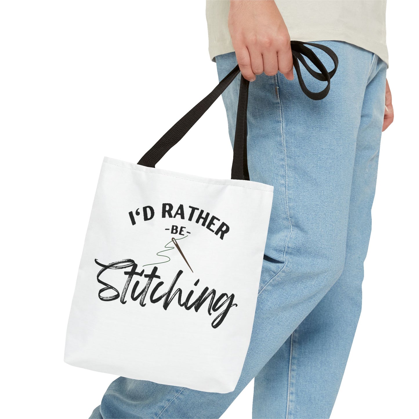 I'd Rather Be Stitching Tote Bag, Crafting Tote, Sewing Gift, Quilting Bag, Bag for Crafters, Sewists, Cross Stitch, Embroidery, Quilters, Mother's Day Gift