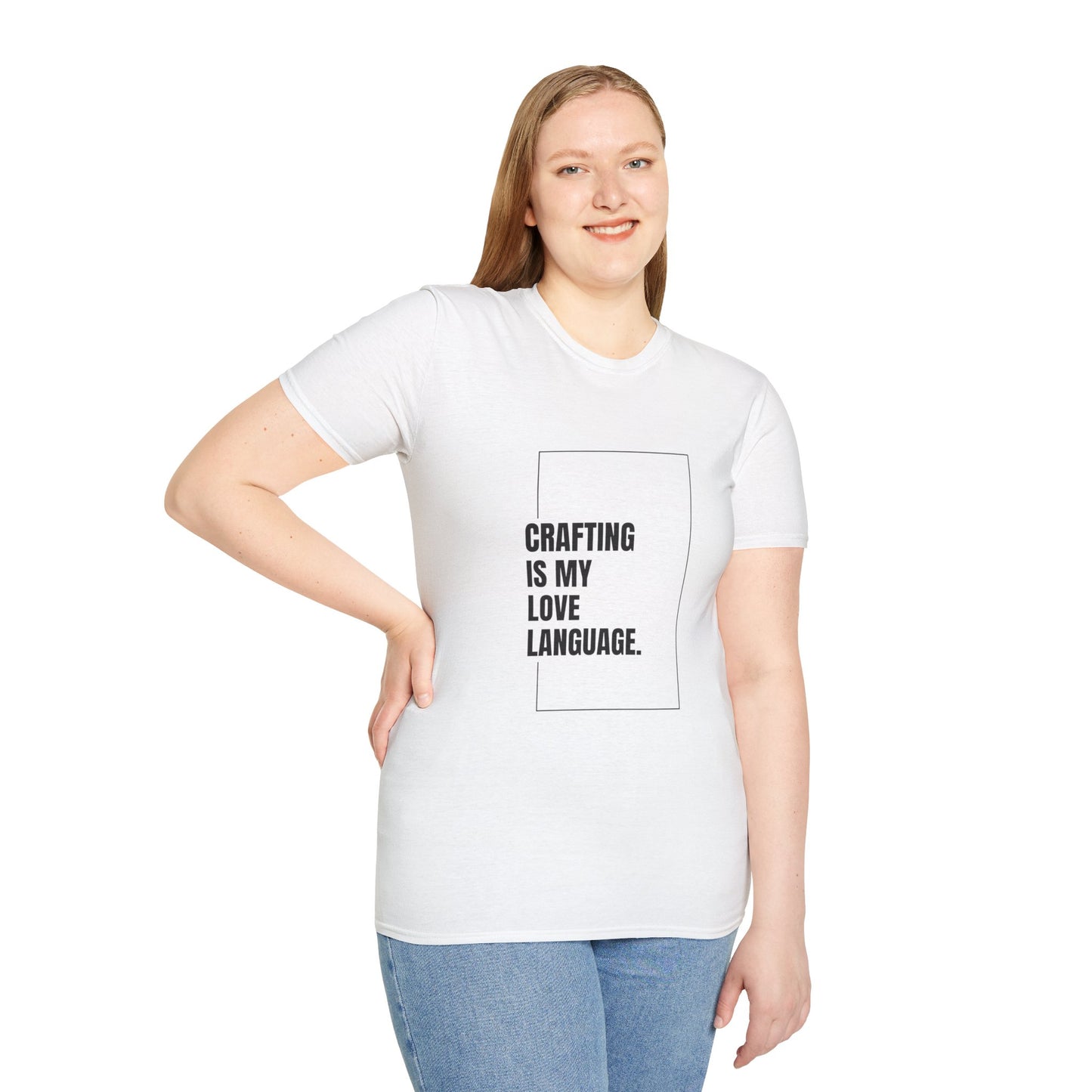 Crafting Love Language T-Shirt, Unisex Graphic Tee, Gift for Crafters, Handmade Apparel, Creative Expression Clothing