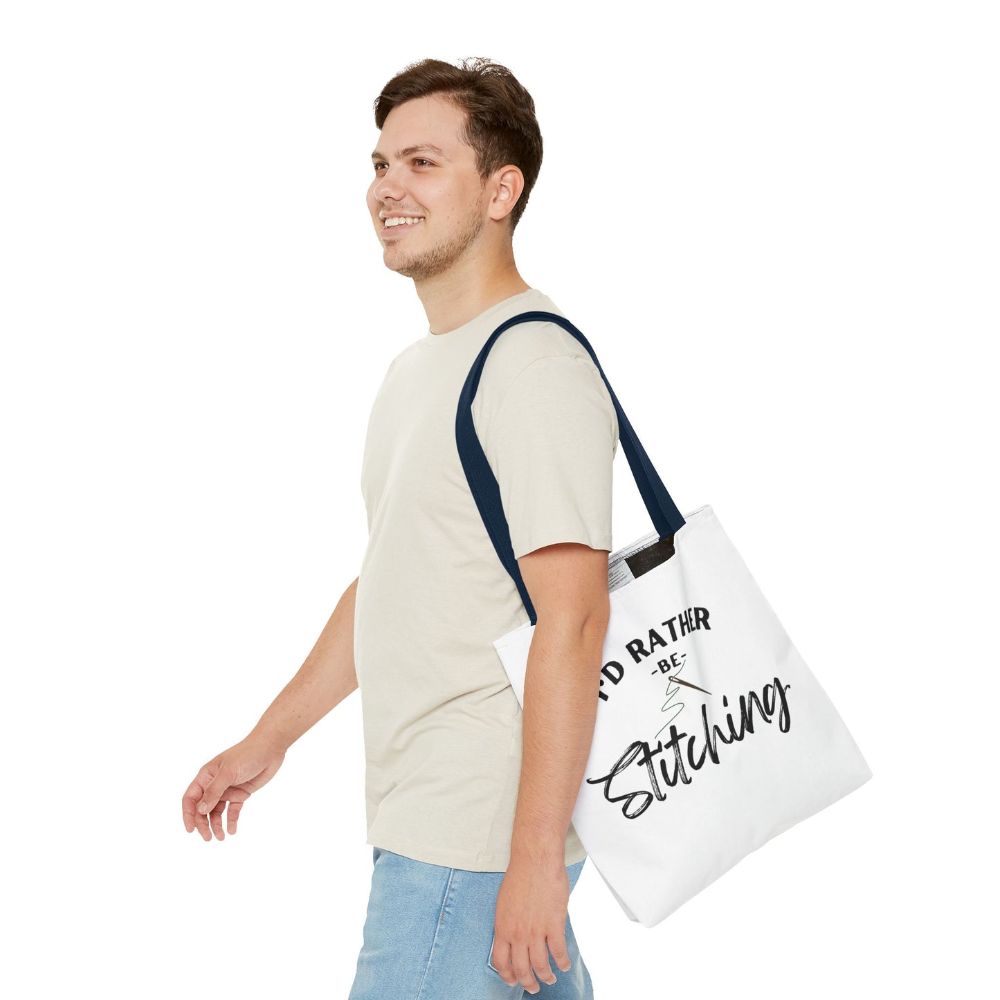I'd Rather Be Stitching Tote Bag, Crafting Tote, Sewing Gift, Quilting Bag, Bag for Crafters, Sewists, Cross Stitch, Embroidery, Quilters, Mother's Day Gift