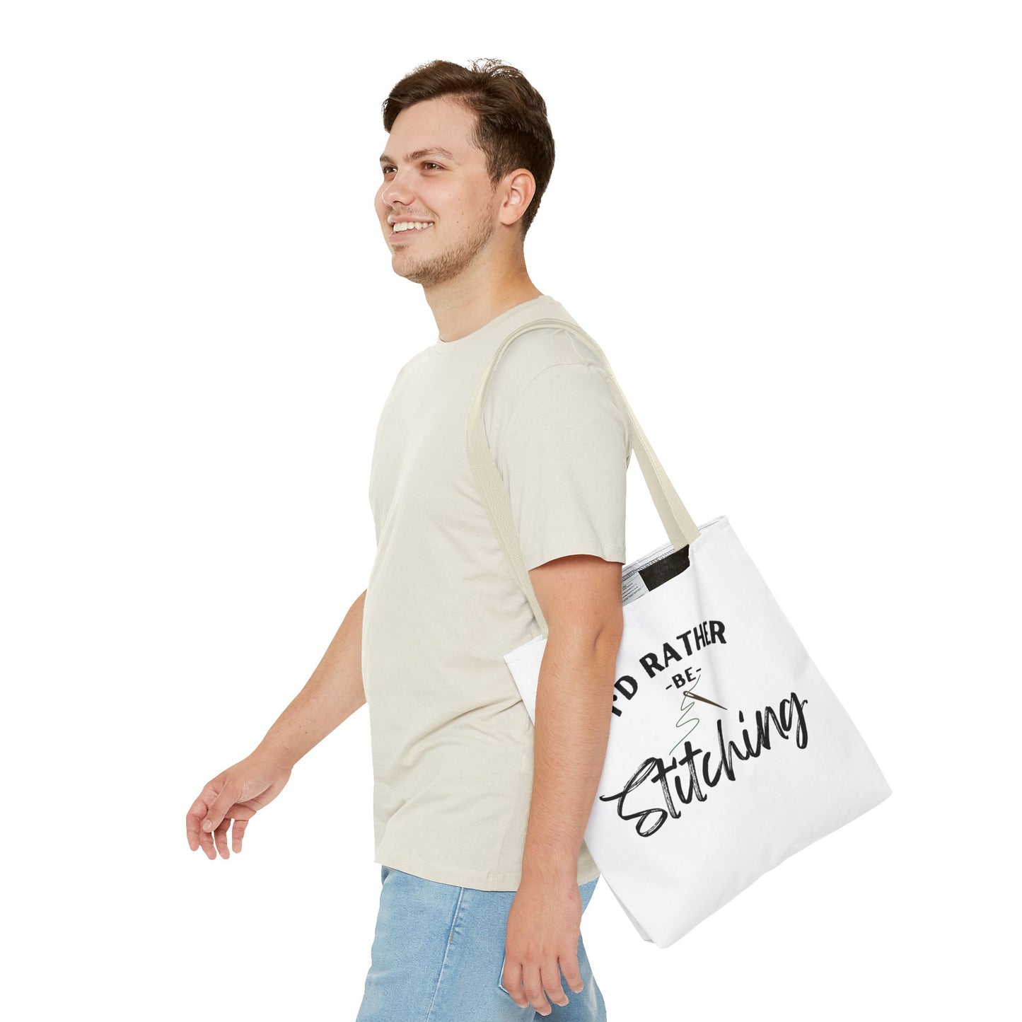 I'd Rather Be Stitching Tote Bag, Crafting Tote, Sewing Gift, Quilting Bag, Bag for Crafters, Sewists, Cross Stitch, Embroidery, Quilters, Mother's Day Gift