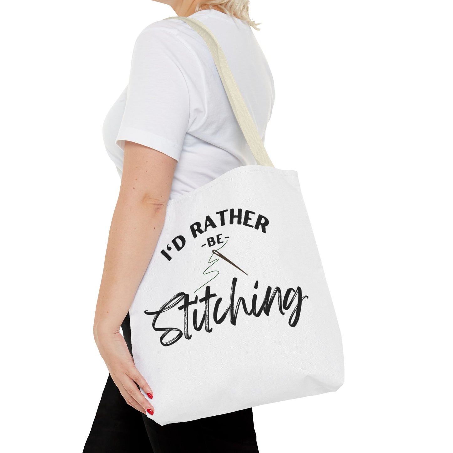 I'd Rather Be Stitching Tote Bag, Crafting Tote, Sewing Gift, Quilting Bag, Bag for Crafters, Sewists, Cross Stitch, Embroidery, Quilters, Mother's Day Gift