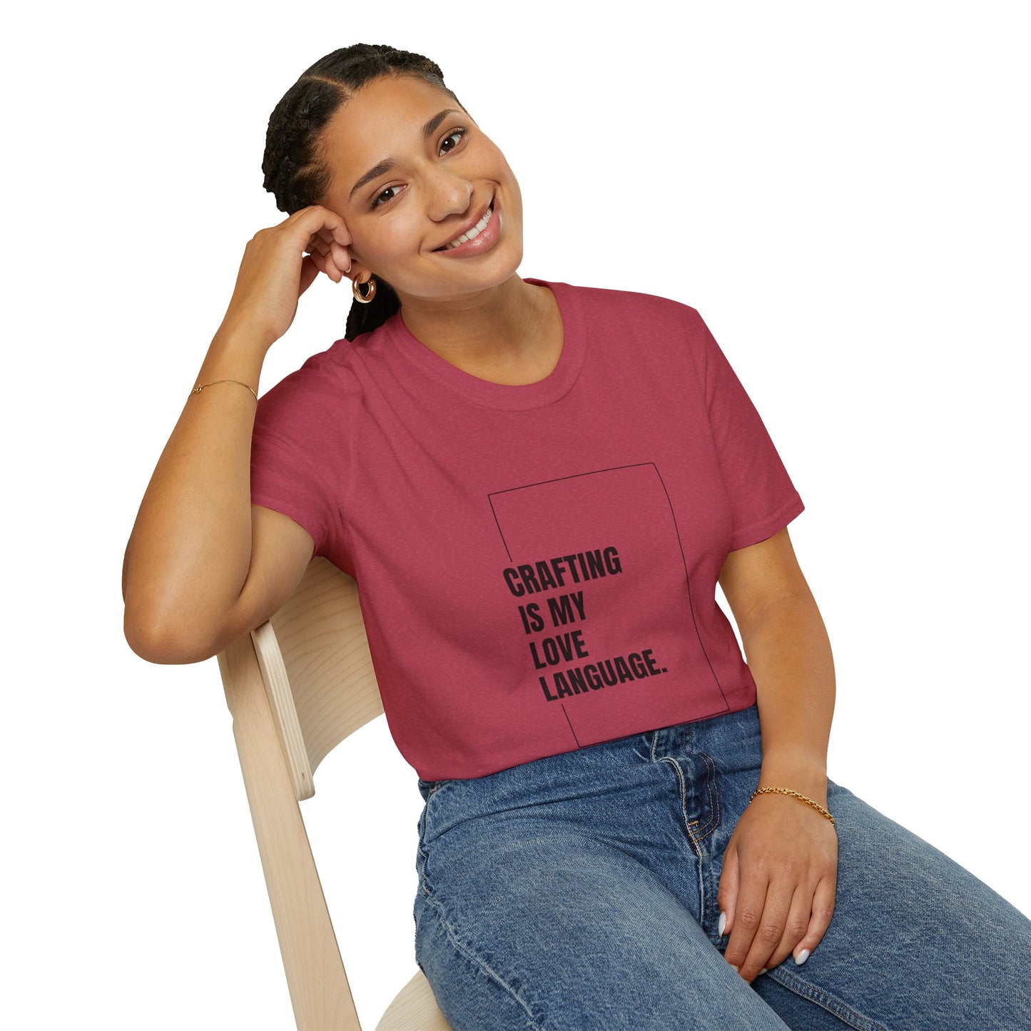 Crafting Love Language T-Shirt, Unisex Graphic Tee, Gift for Crafters, Handmade Apparel, Creative Expression Clothing