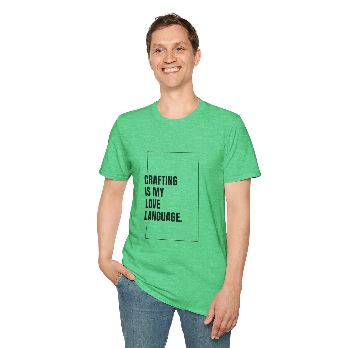 Crafting Love Language T-Shirt, Unisex Graphic Tee, Gift for Crafters, Handmade Apparel, Creative Expression Clothing