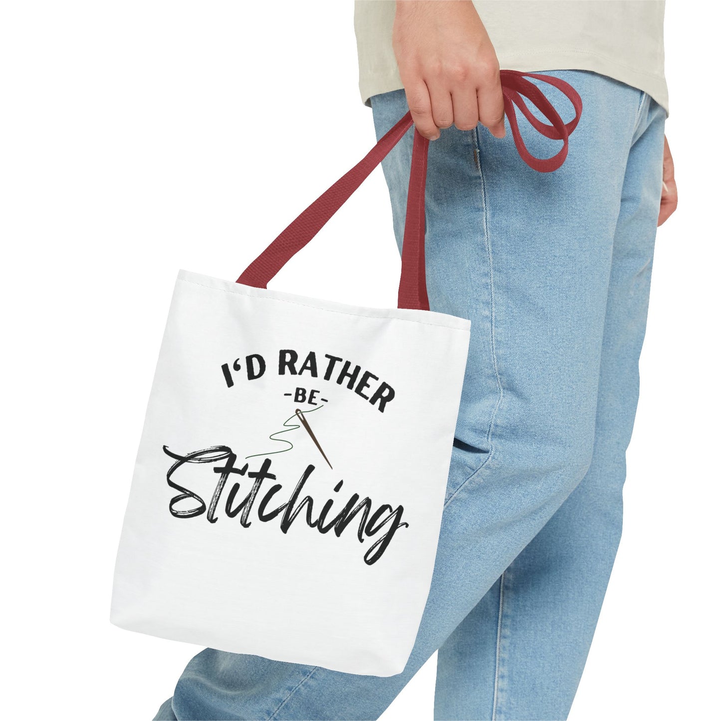 I'd Rather Be Stitching Tote Bag, Crafting Tote, Sewing Gift, Quilting Bag, Bag for Crafters, Sewists, Cross Stitch, Embroidery, Quilters, Mother's Day Gift