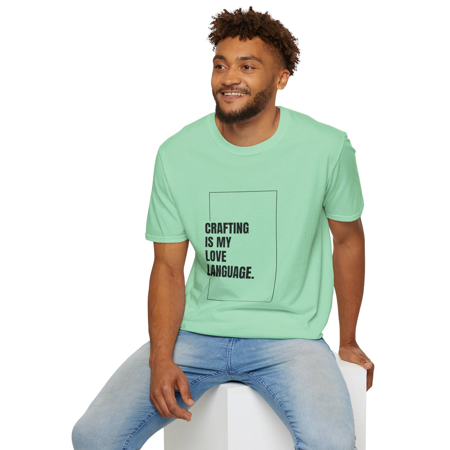 Crafting Love Language T-Shirt, Unisex Graphic Tee, Gift for Crafters, Handmade Apparel, Creative Expression Clothing