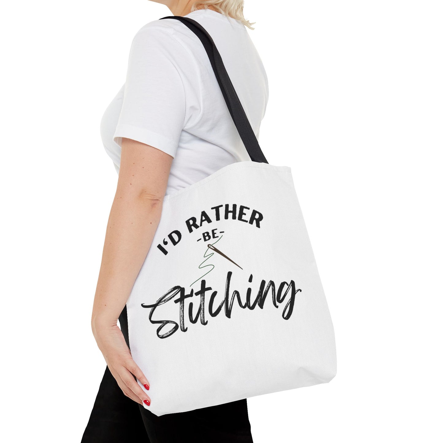 I'd Rather Be Stitching Tote Bag, Crafting Tote, Sewing Gift, Quilting Bag, Bag for Crafters, Sewists, Cross Stitch, Embroidery, Quilters, Mother's Day Gift