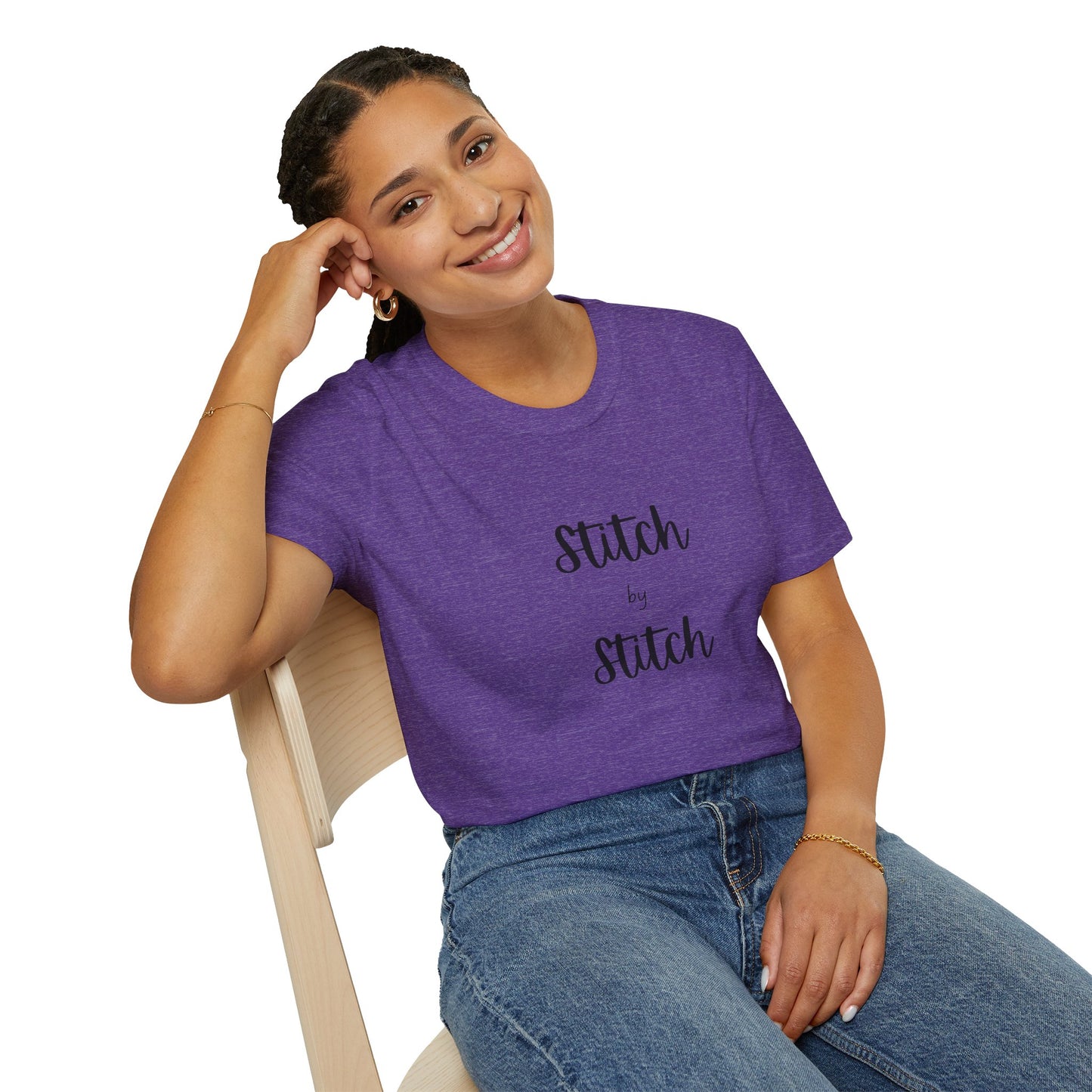 Stitch by Stitch Unisex Softstyle T-Shirt - Perfect for Crafters, Sewists, Quilters, Cross Stitch, Embroidery