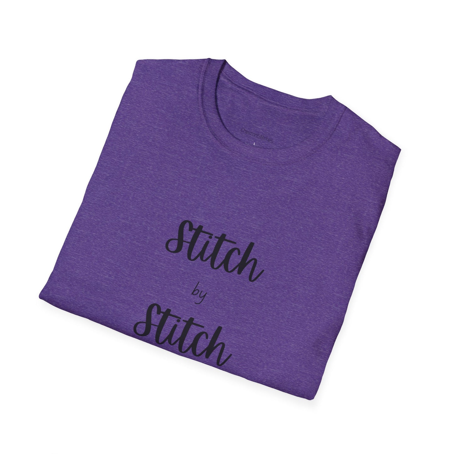 Stitch by Stitch Unisex Softstyle T-Shirt - Perfect for Crafters, Sewists, Quilters, Cross Stitch, Embroidery