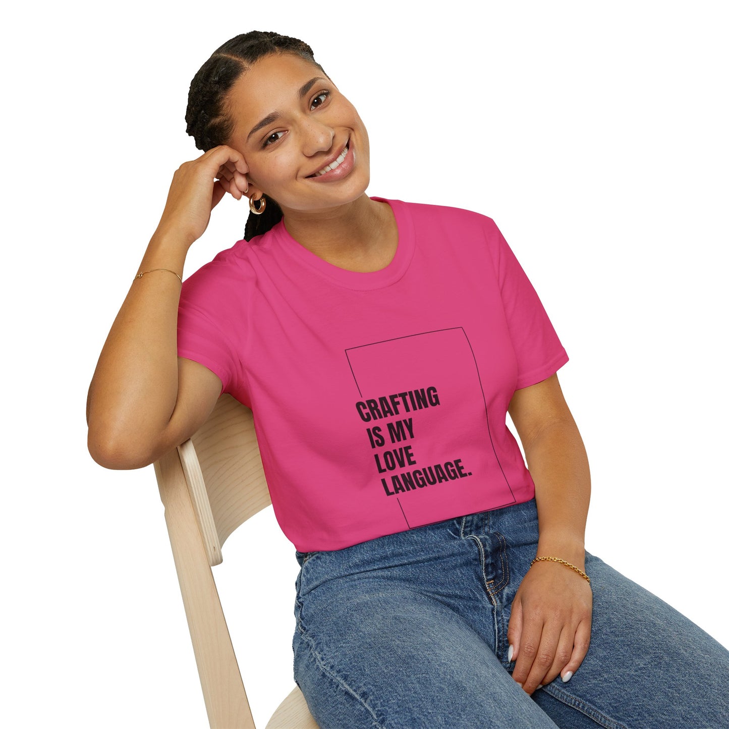 Crafting Love Language T-Shirt, Unisex Graphic Tee, Gift for Crafters, Handmade Apparel, Creative Expression Clothing