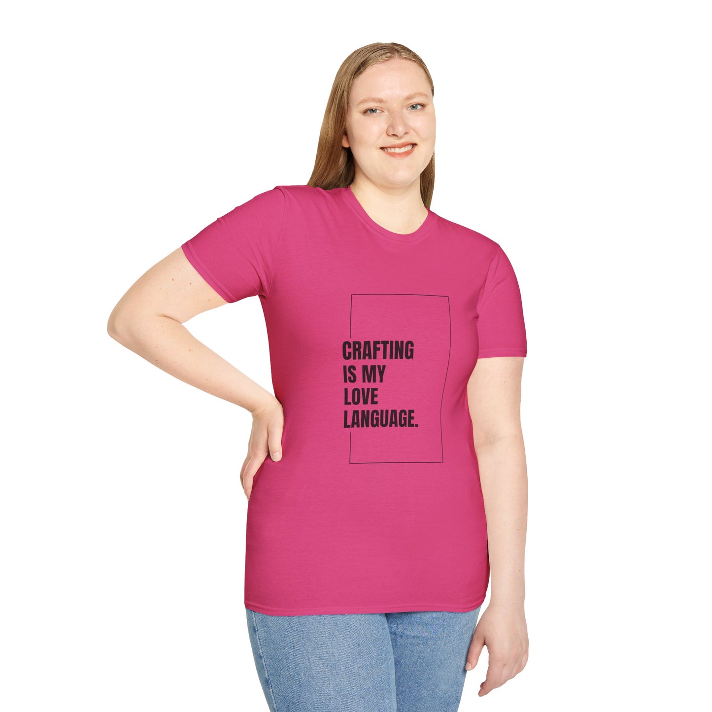 Crafting Love Language T-Shirt, Unisex Graphic Tee, Gift for Crafters, Handmade Apparel, Creative Expression Clothing