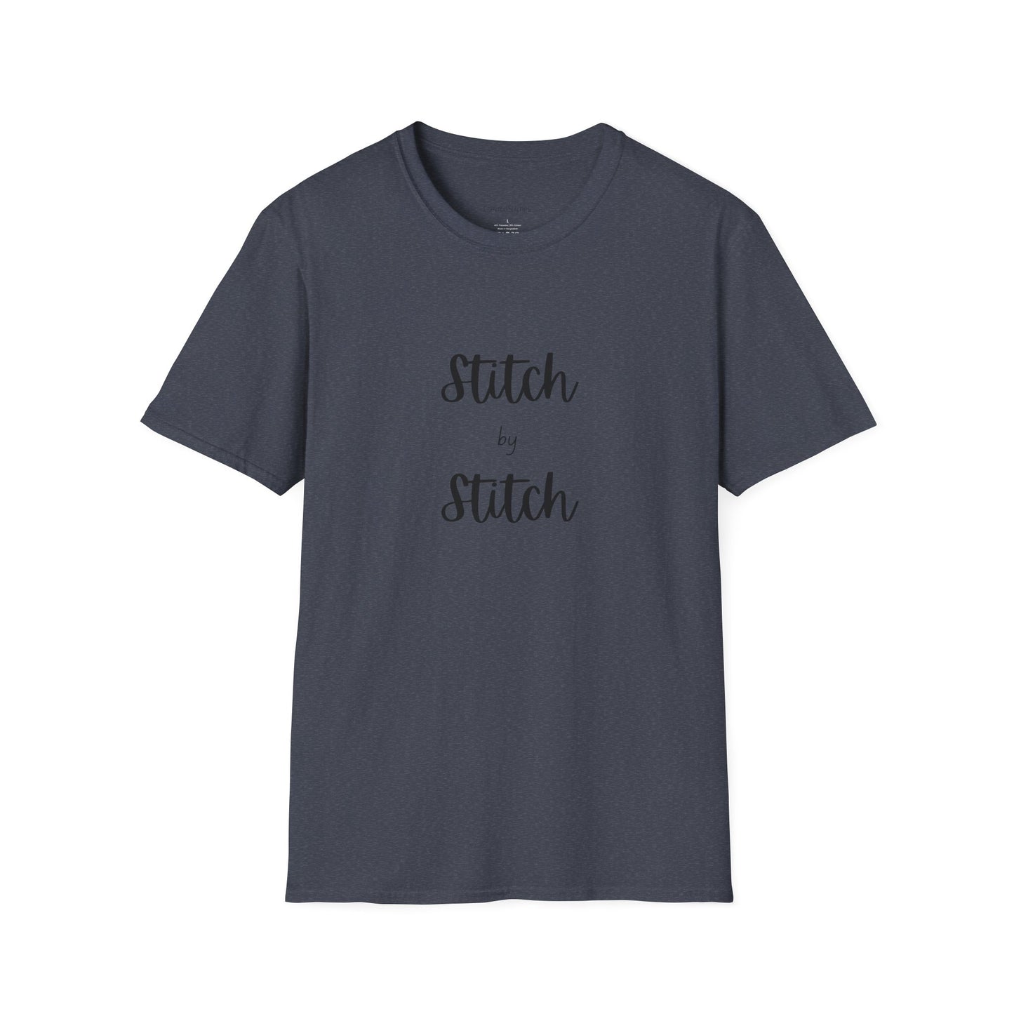 Stitch by Stitch Unisex Softstyle T-Shirt - Perfect for Crafters, Sewists, Quilters, Cross Stitch, Embroidery