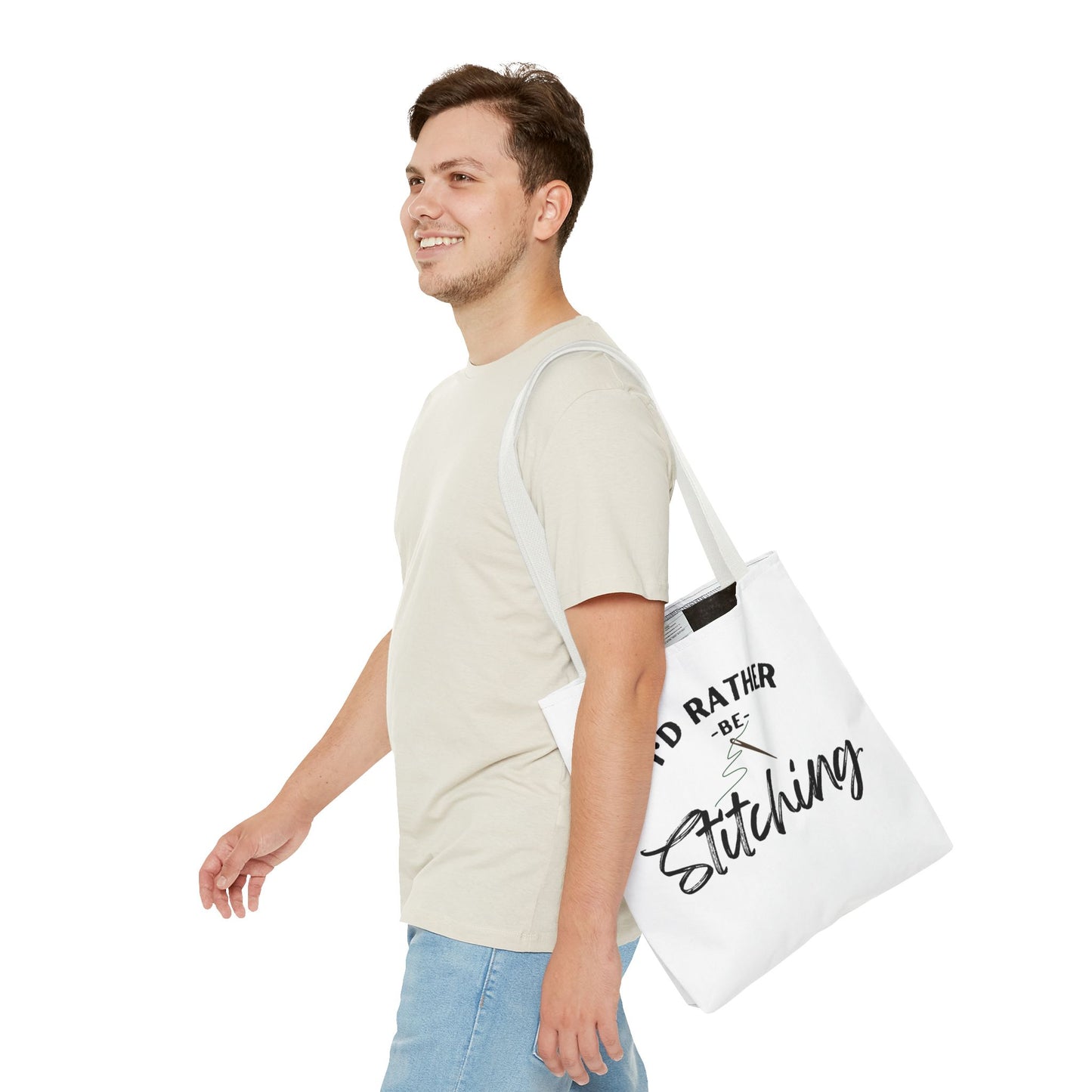 I'd Rather Be Stitching Tote Bag, Crafting Tote, Sewing Gift, Quilting Bag, Bag for Crafters, Sewists, Cross Stitch, Embroidery, Quilters, Mother's Day Gift