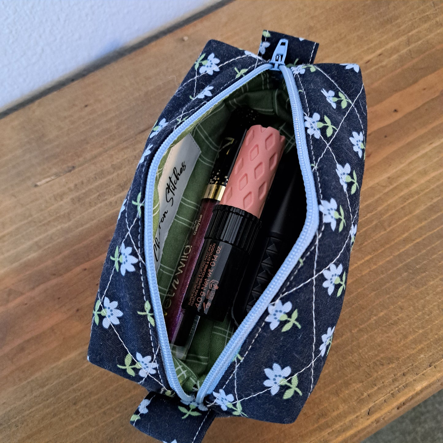 Simple Flower Bag in Navy - Small