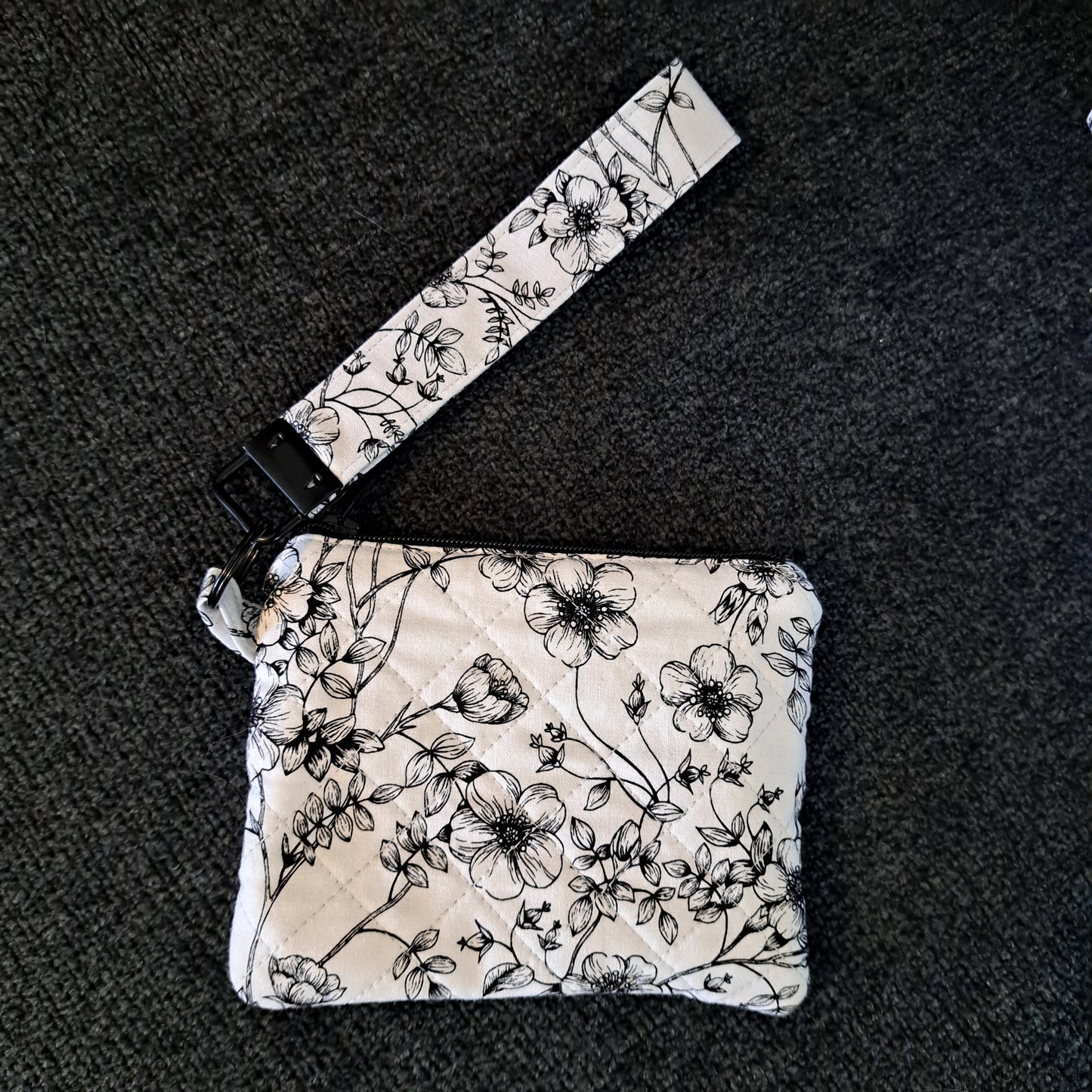 Latha Wallet - Black Flowers