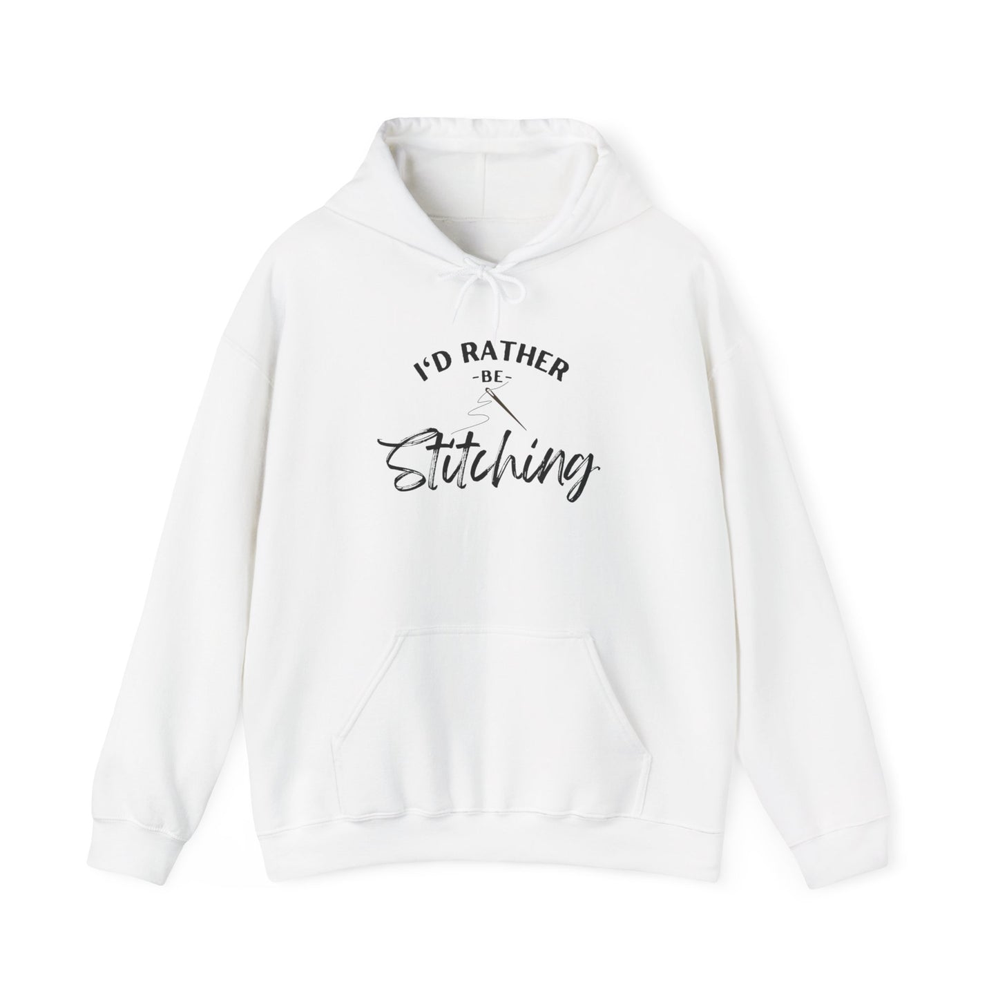 I'd Rather Be Stitching Hoodie, Unisex Sweatshirt for Crafters, Cozy Gift for Stitching Lovers, Sewists, Quilters, Cross Stitch, Embroidery, Ideal for Cozy Crafting Days