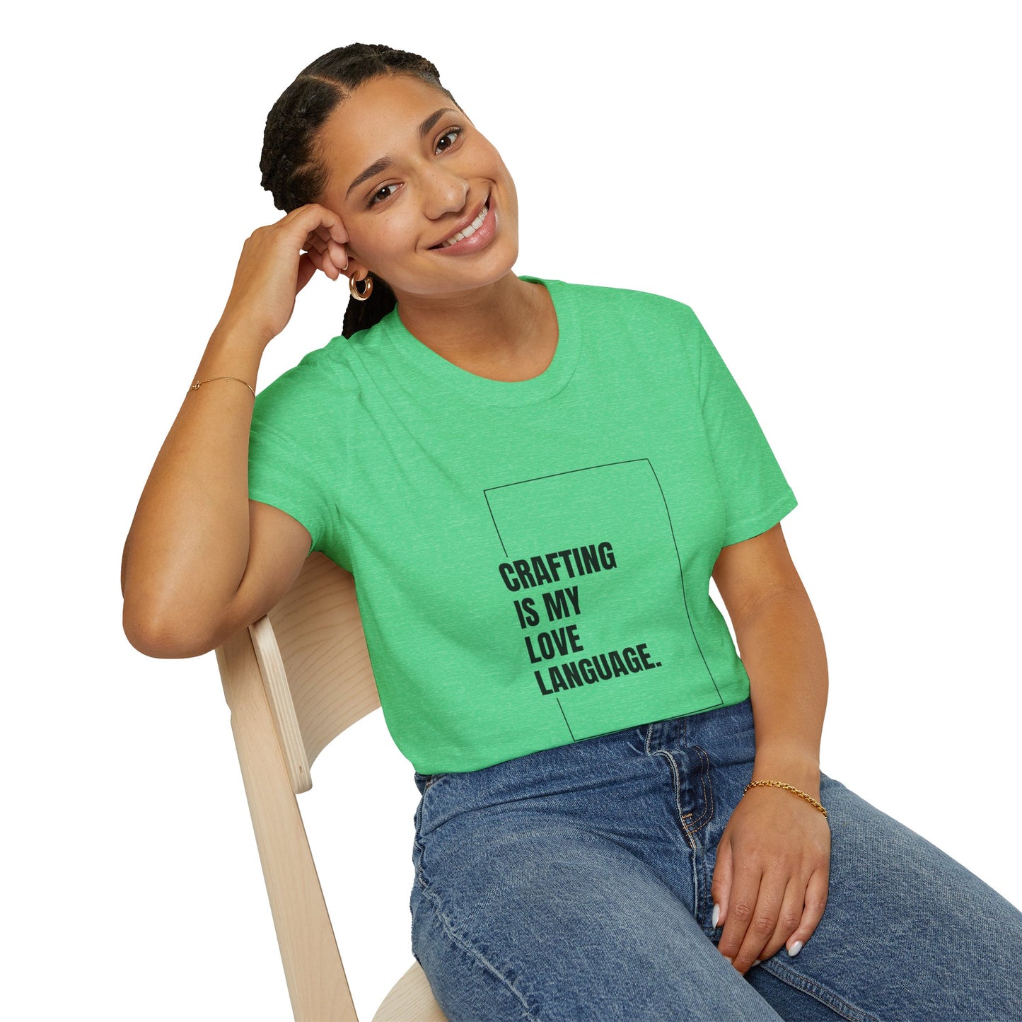 Crafting Love Language T-Shirt, Unisex Graphic Tee, Gift for Crafters, Handmade Apparel, Creative Expression Clothing