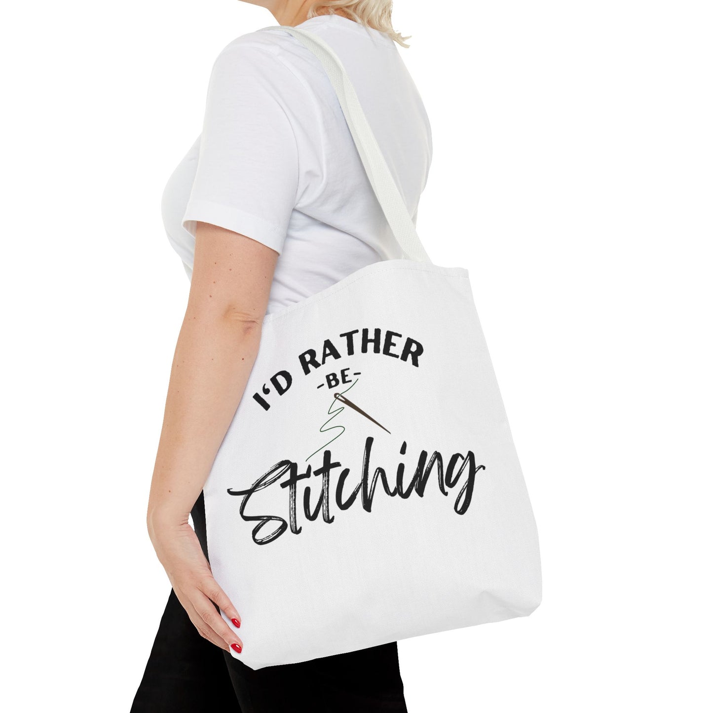 I'd Rather Be Stitching Tote Bag, Crafting Tote, Sewing Gift, Quilting Bag, Bag for Crafters, Sewists, Cross Stitch, Embroidery, Quilters, Mother's Day Gift