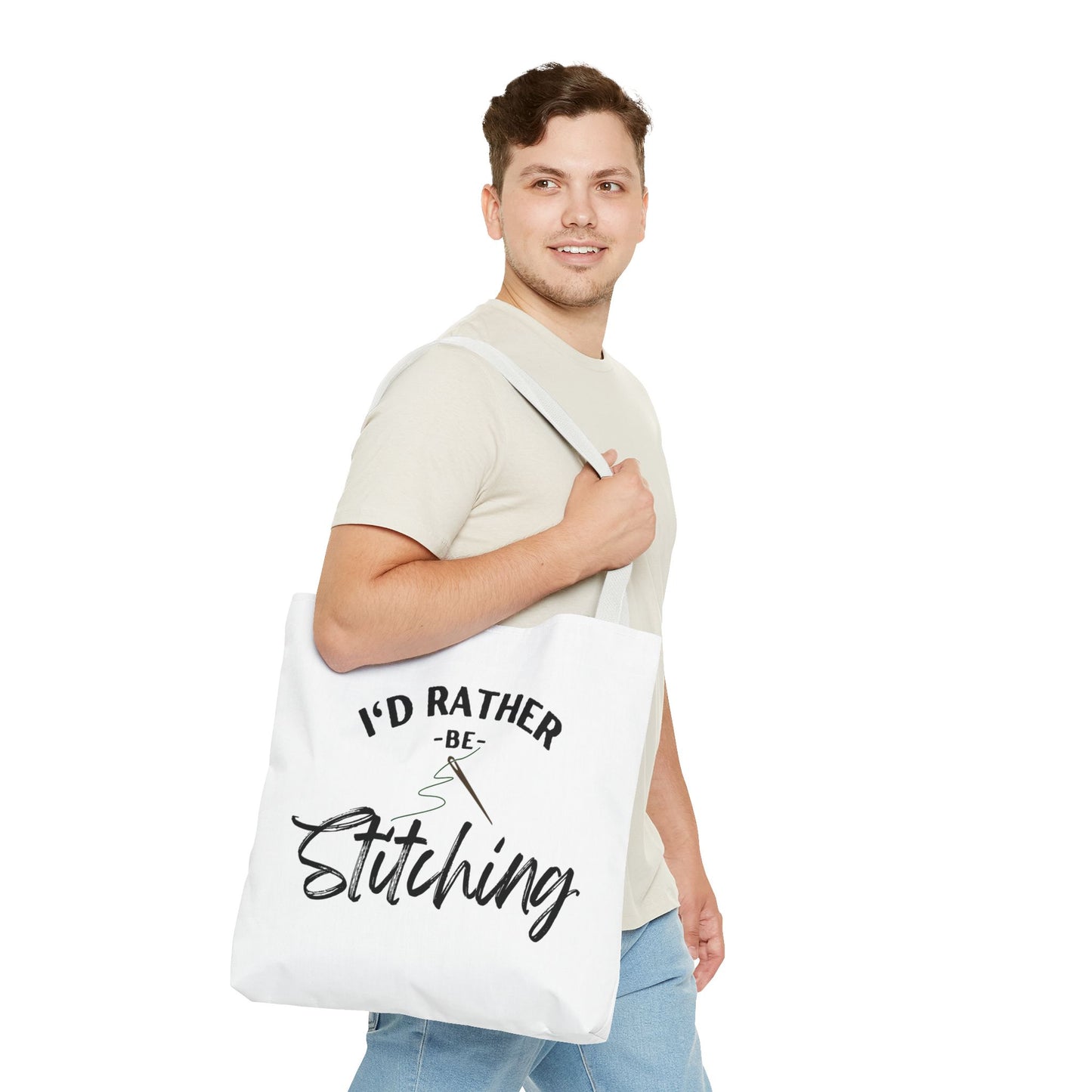 I'd Rather Be Stitching Tote Bag, Crafting Tote, Sewing Gift, Quilting Bag, Bag for Crafters, Sewists, Cross Stitch, Embroidery, Quilters, Mother's Day Gift