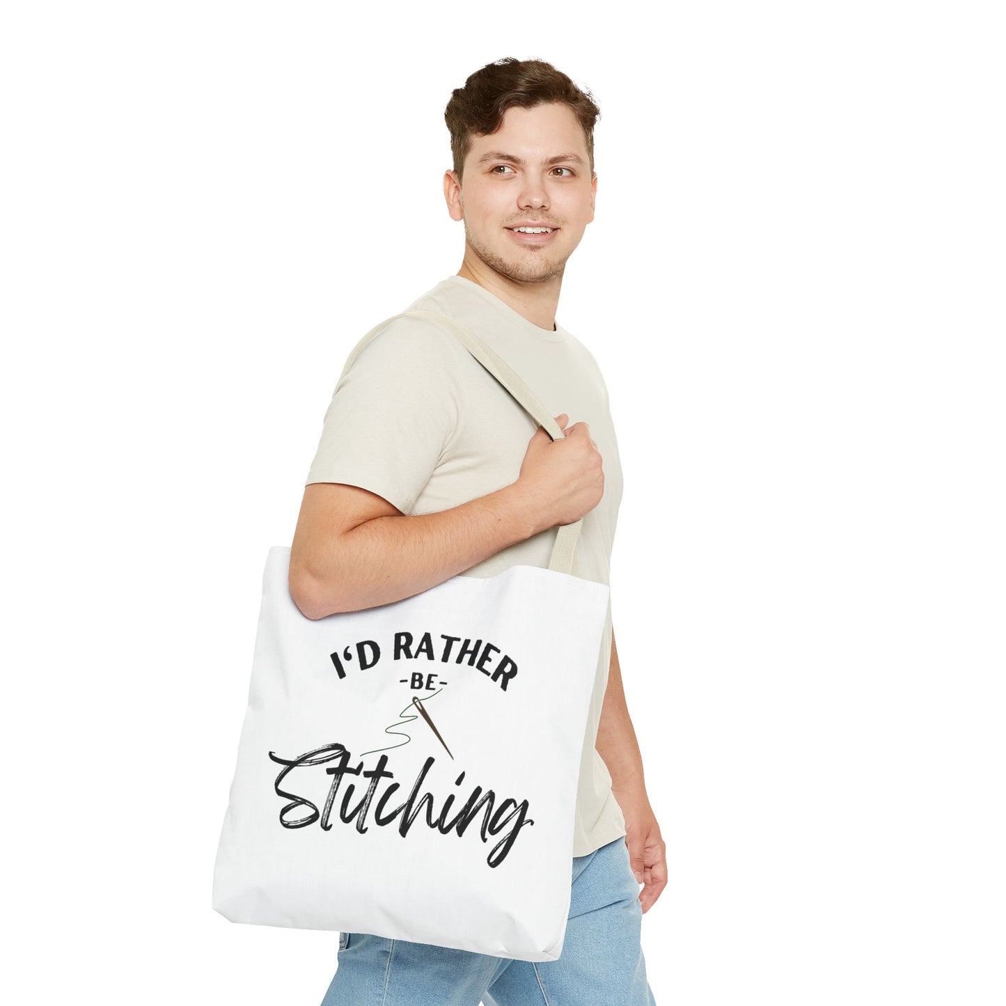 I'd Rather Be Stitching Tote Bag, Crafting Tote, Sewing Gift, Quilting Bag, Bag for Crafters, Sewists, Cross Stitch, Embroidery, Quilters, Mother's Day Gift