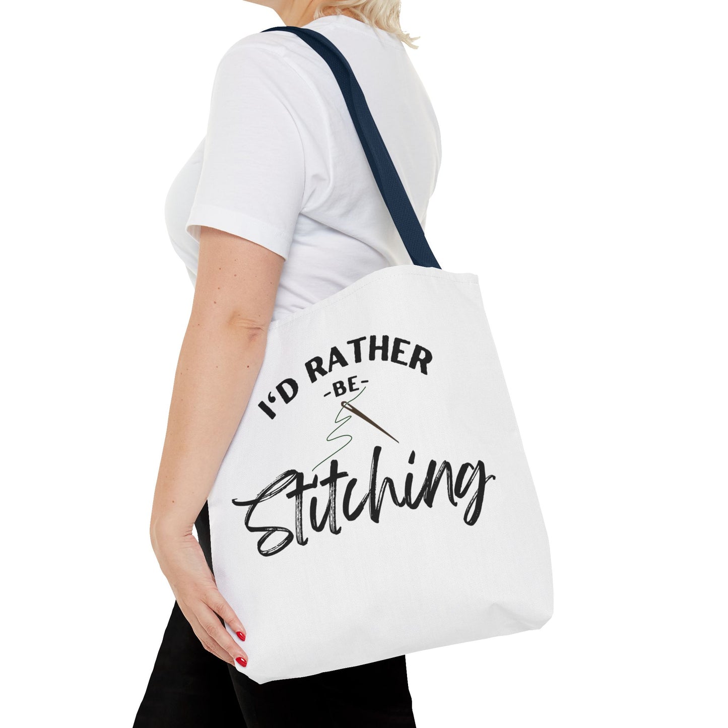 I'd Rather Be Stitching Tote Bag, Crafting Tote, Sewing Gift, Quilting Bag, Bag for Crafters, Sewists, Cross Stitch, Embroidery, Quilters, Mother's Day Gift