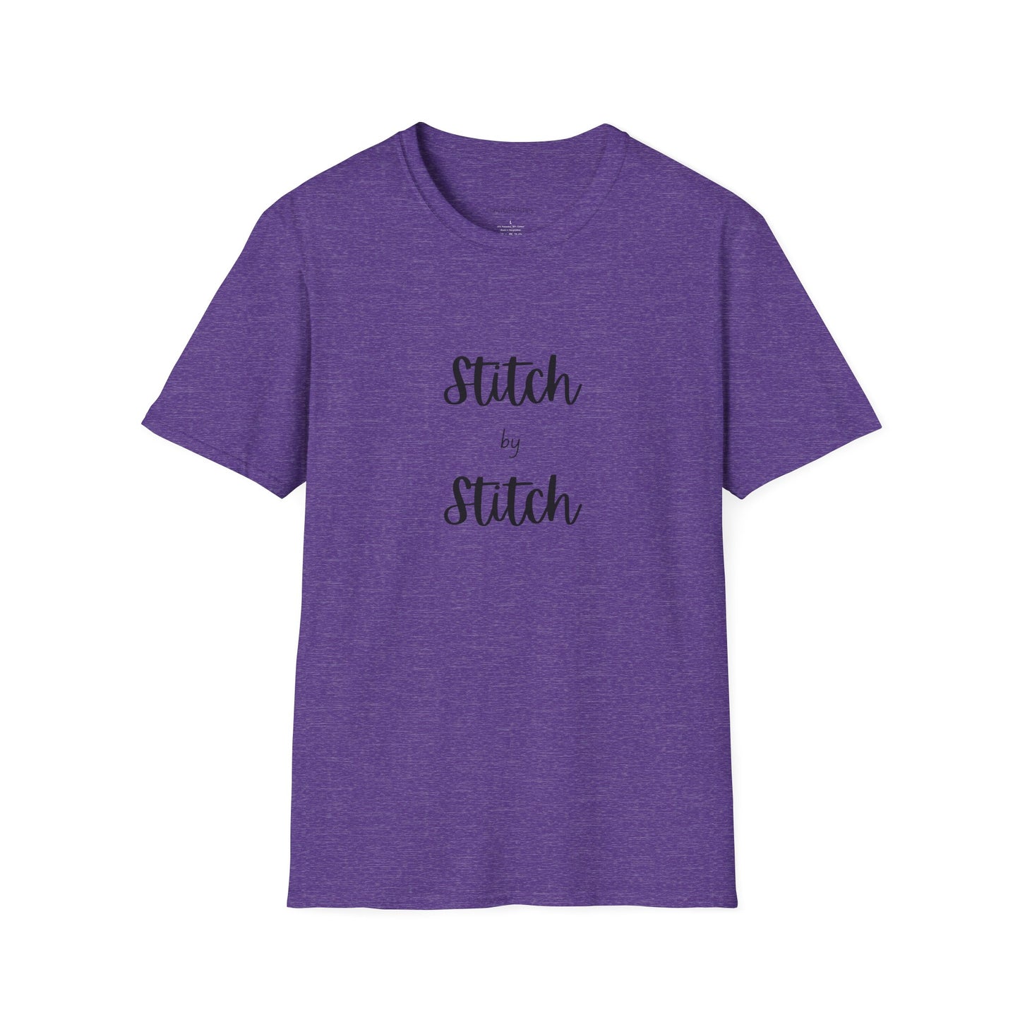 Stitch by Stitch Unisex Softstyle T-Shirt - Perfect for Crafters, Sewists, Quilters, Cross Stitch, Embroidery