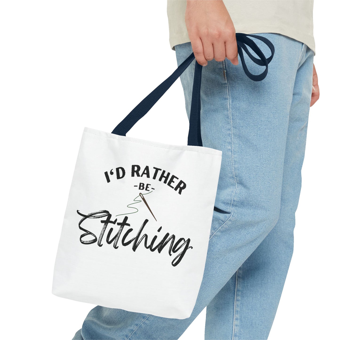 I'd Rather Be Stitching Tote Bag, Crafting Tote, Sewing Gift, Quilting Bag, Bag for Crafters, Sewists, Cross Stitch, Embroidery, Quilters, Mother's Day Gift