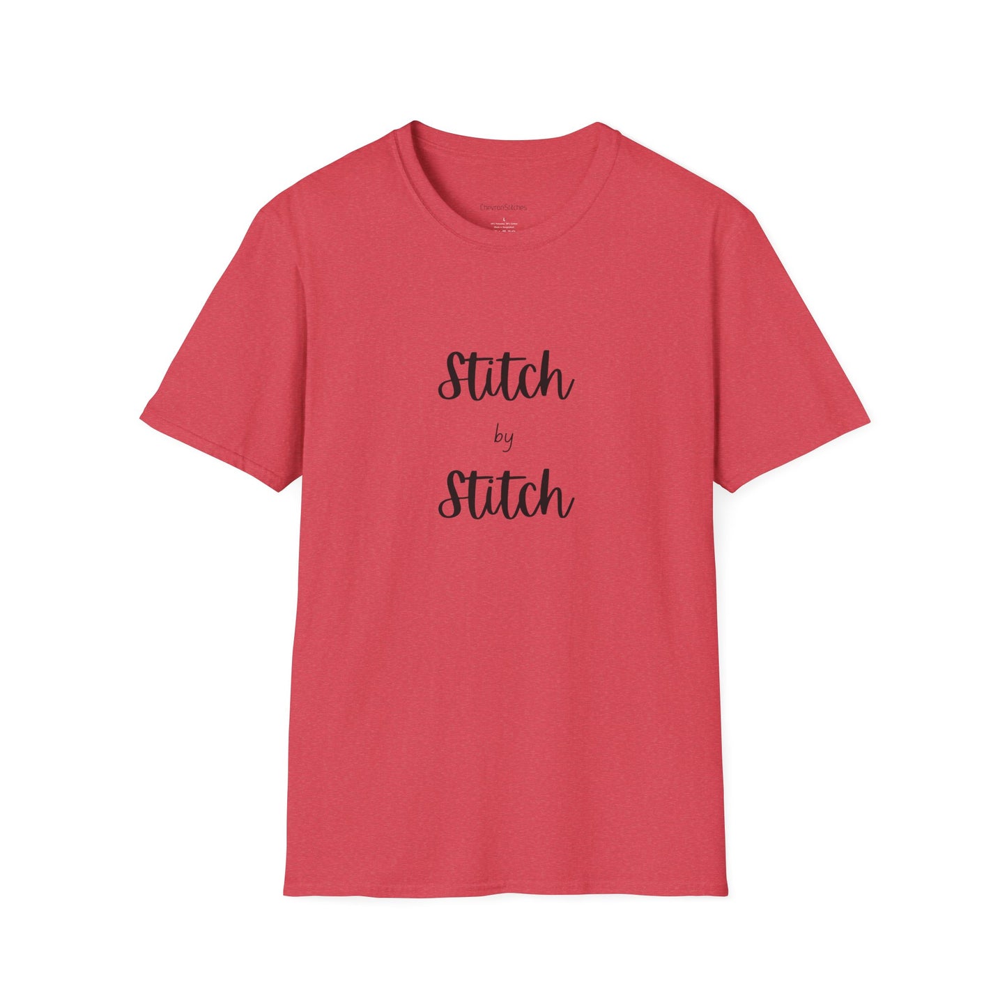 Stitch by Stitch Unisex Softstyle T-Shirt - Perfect for Crafters, Sewists, Quilters, Cross Stitch, Embroidery