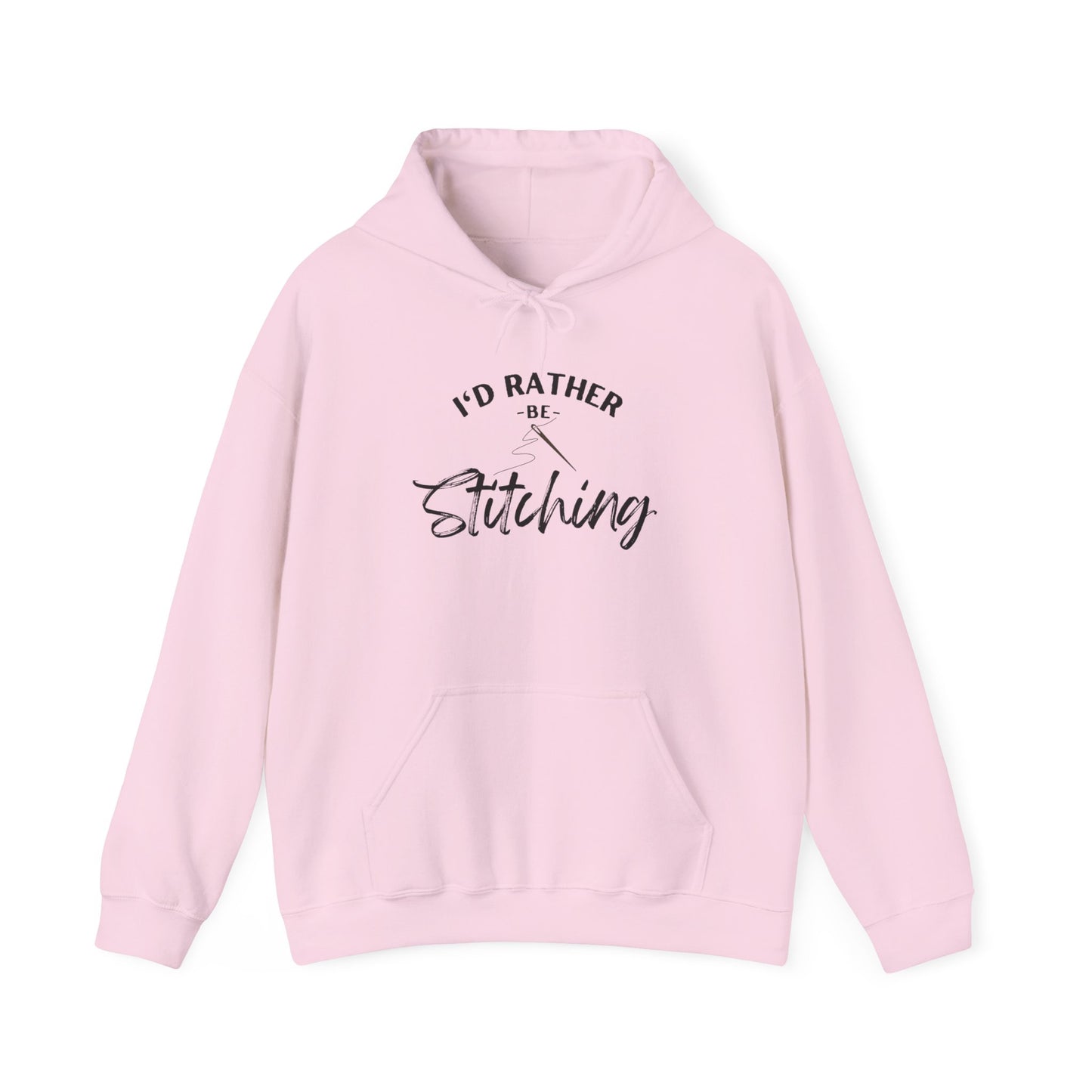 I'd Rather Be Stitching Hoodie, Unisex Sweatshirt for Crafters, Cozy Gift for Stitching Lovers, Sewists, Quilters, Cross Stitch, Embroidery, Ideal for Cozy Crafting Days