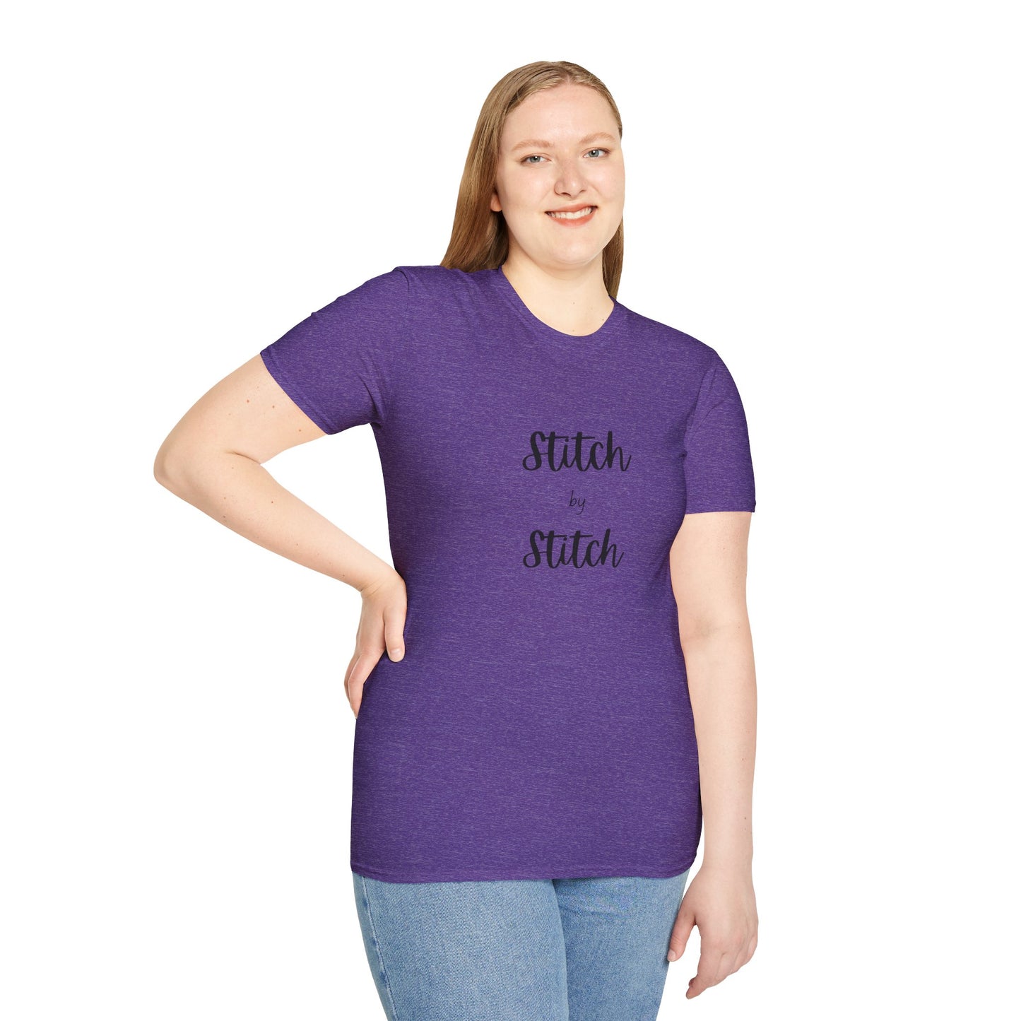 Stitch by Stitch Unisex Softstyle T-Shirt - Perfect for Crafters, Sewists, Quilters, Cross Stitch, Embroidery
