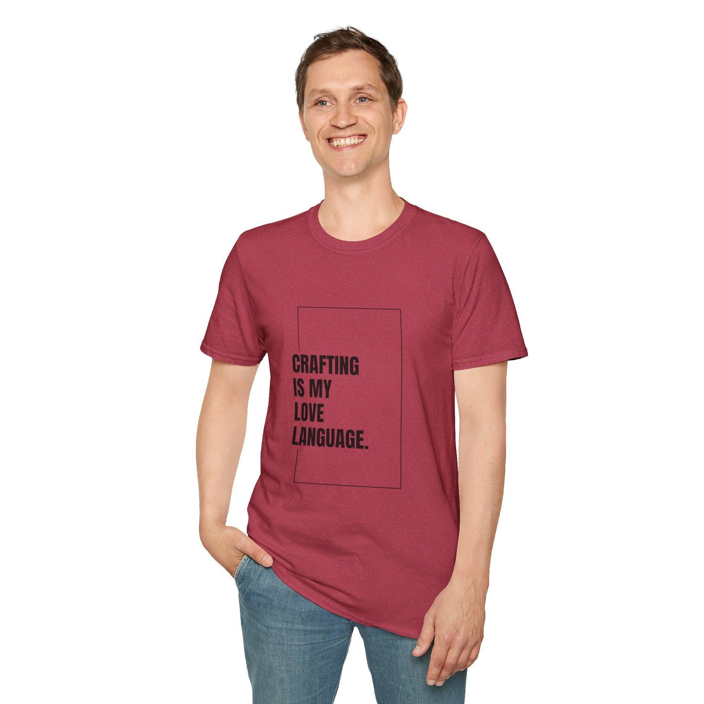 Crafting Love Language T-Shirt, Unisex Graphic Tee, Gift for Crafters, Handmade Apparel, Creative Expression Clothing