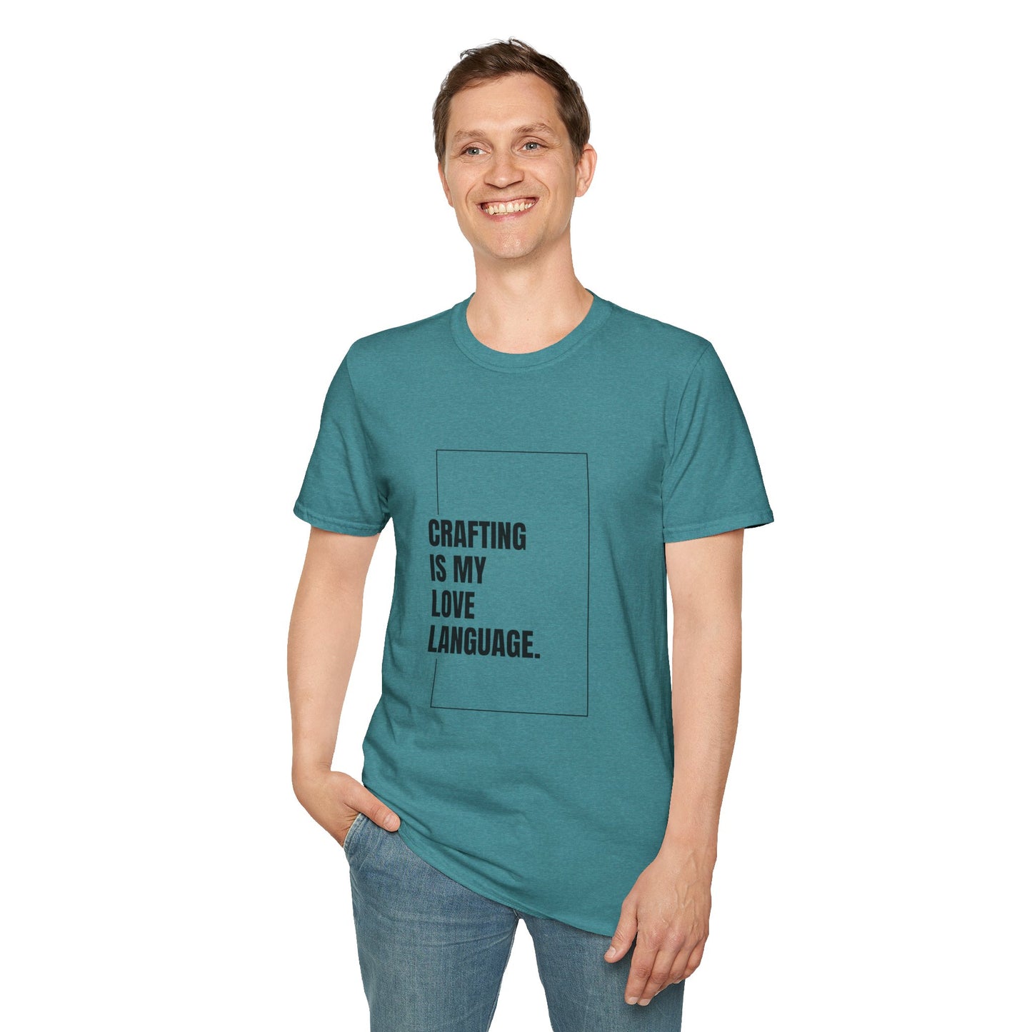 Crafting Love Language T-Shirt, Unisex Graphic Tee, Gift for Crafters, Handmade Apparel, Creative Expression Clothing