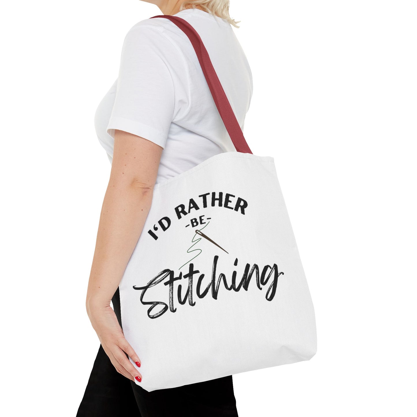 I'd Rather Be Stitching Tote Bag, Crafting Tote, Sewing Gift, Quilting Bag, Bag for Crafters, Sewists, Cross Stitch, Embroidery, Quilters, Mother's Day Gift