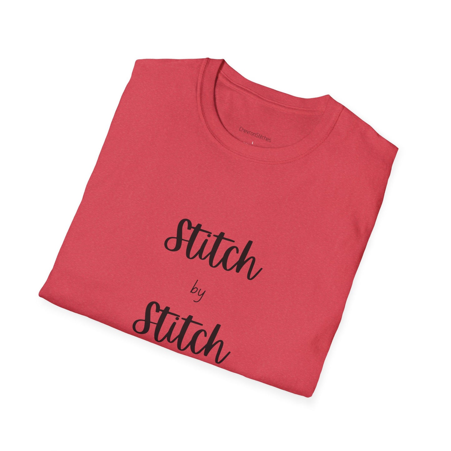 Stitch by Stitch Unisex Softstyle T-Shirt - Perfect for Crafters, Sewists, Quilters, Cross Stitch, Embroidery