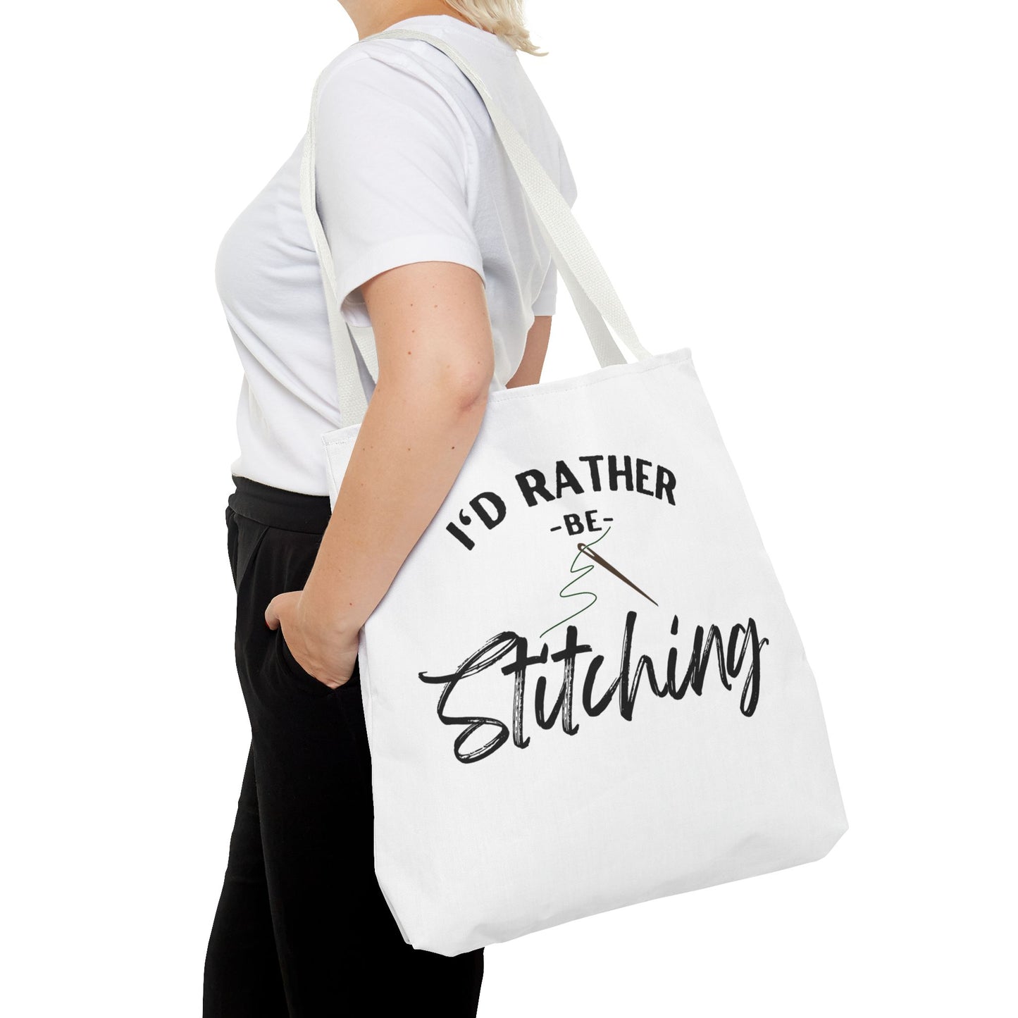 I'd Rather Be Stitching Tote Bag, Crafting Tote, Sewing Gift, Quilting Bag, Bag for Crafters, Sewists, Cross Stitch, Embroidery, Quilters, Mother's Day Gift
