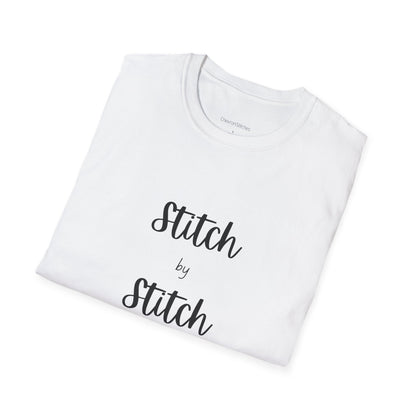 Stitch by Stitch Unisex Softstyle T-Shirt - Perfect for Crafters, Sewists, Quilters, Cross Stitch, Embroidery