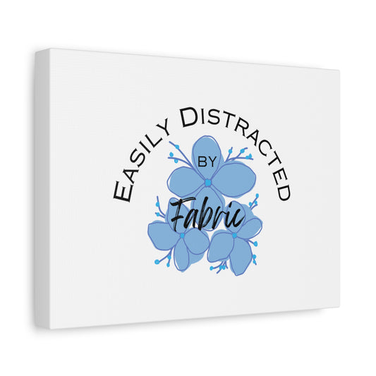 Canvas Wall Art, Craft Room Wall Hanging, Blue Flower Design, Perfect for Crafters, Quilters, Sewists