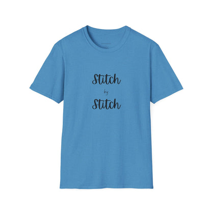 Stitch by Stitch Unisex Softstyle T-Shirt - Perfect for Crafters, Sewists, Quilters, Cross Stitch, Embroidery