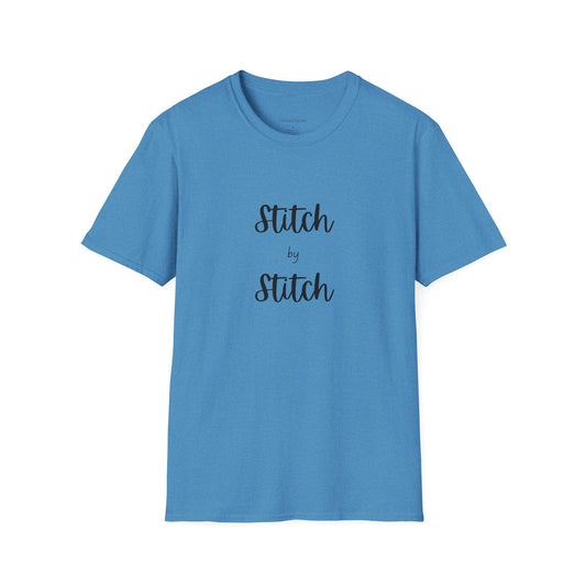 Stitch by Stitch Unisex Softstyle T-Shirt - Perfect for Crafters, Sewists, Quilters, Cross Stitch, Embroidery