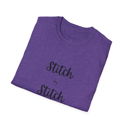 Stitch by Stitch Unisex Softstyle T-Shirt - Perfect for Crafters, Sewists, Quilters, Cross Stitch, Embroidery