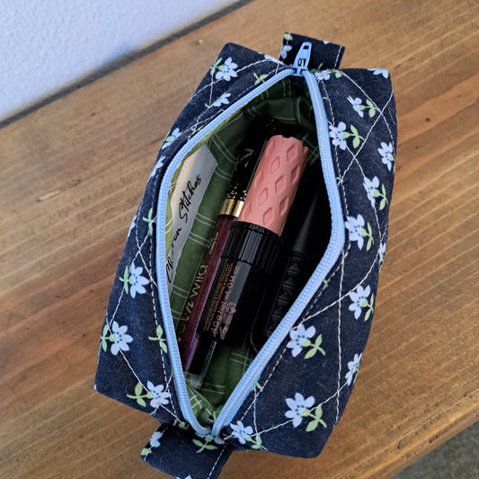 Simple Flower Bag in Navy - Small