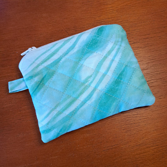 Latha Wallet - Blue & Green Watercolor