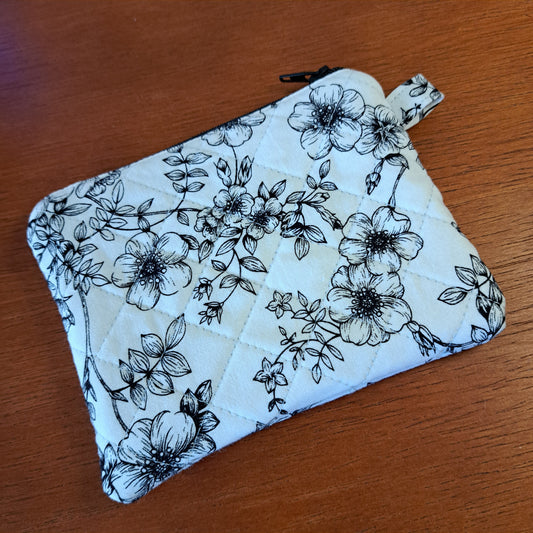 Latha Wallet - Black Flowers