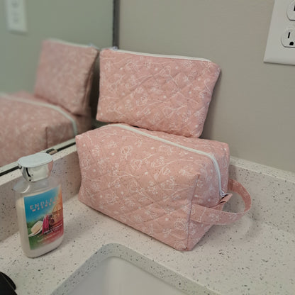 Angel XL Cosmetic Bag - Pink Flowers