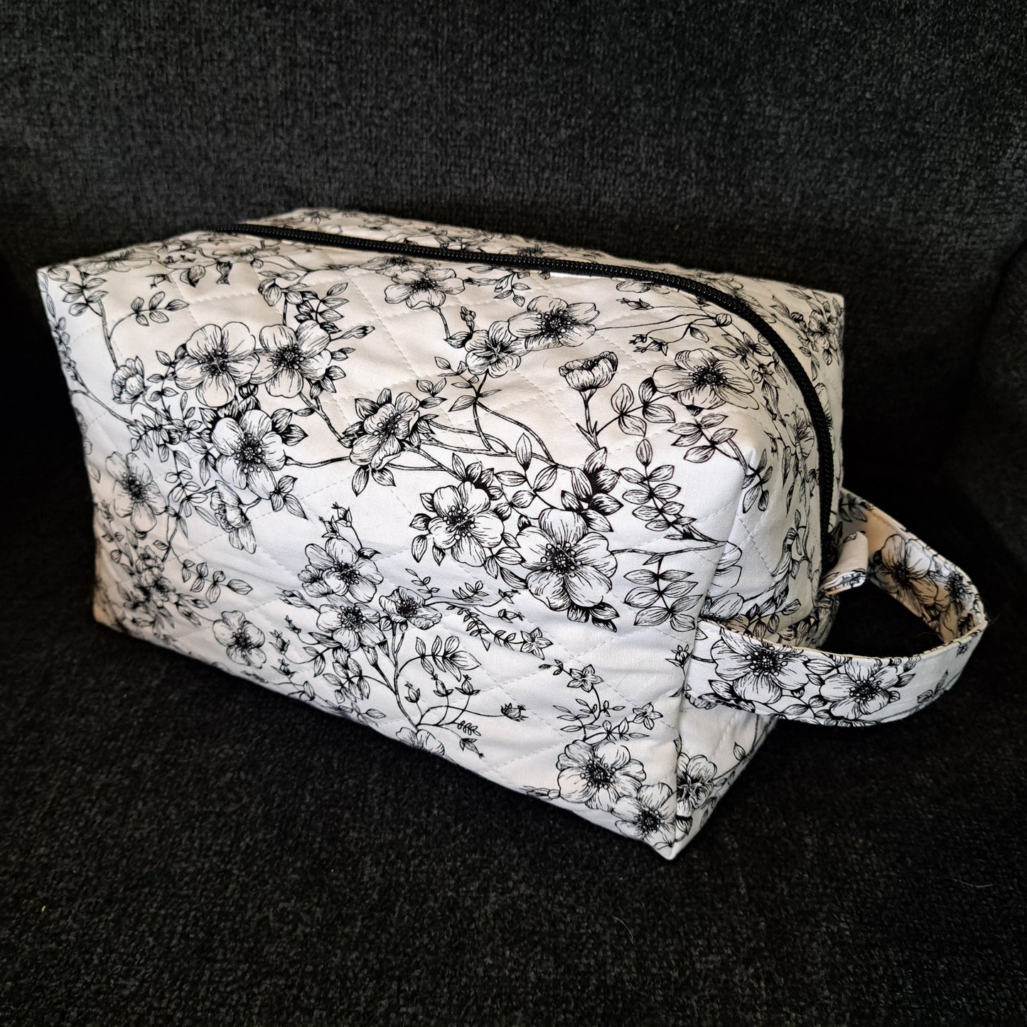 Angel XL Cosmetic Bag - Black Flowers