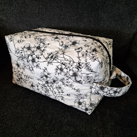 Angel XL Cosmetic Bag - Black Flowers
